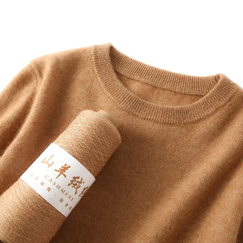 Maglione da donna in puro cashmere al 100% 2025 Autunno Inverno girocollo manica lunga caldo morbido pullover lavorato a maglia nuovi top in maglia abbigliamento donna