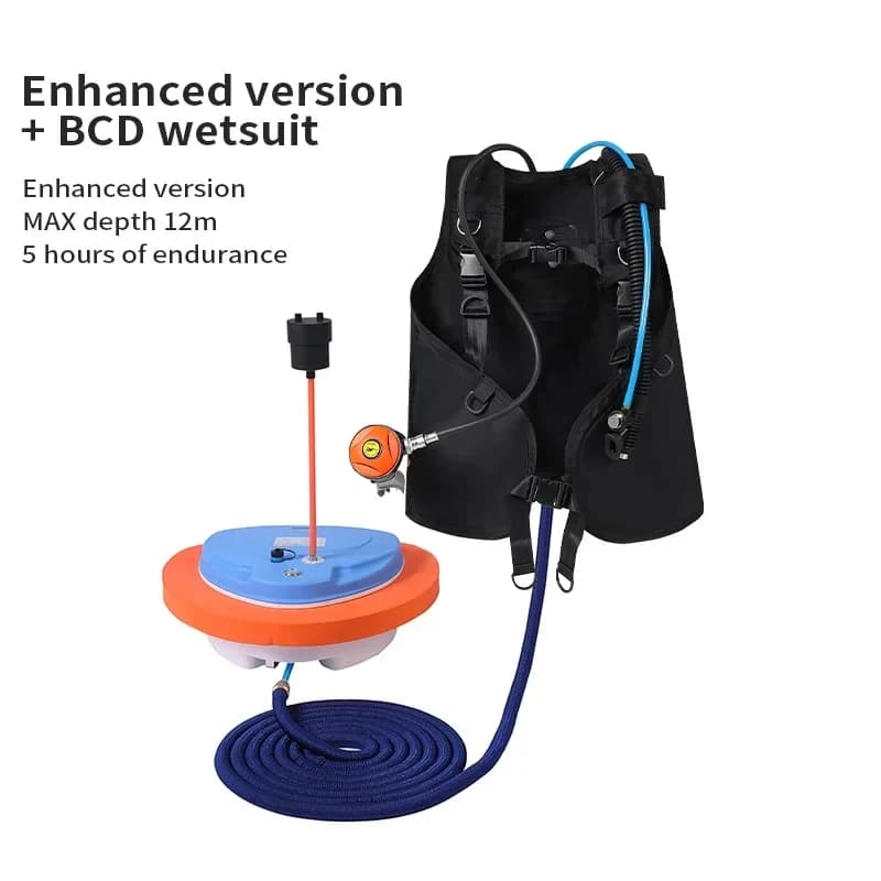 Compressore Subacqueo Portatile Ricaricabile Impermeabile Senza Serbatoio per Snorkeling