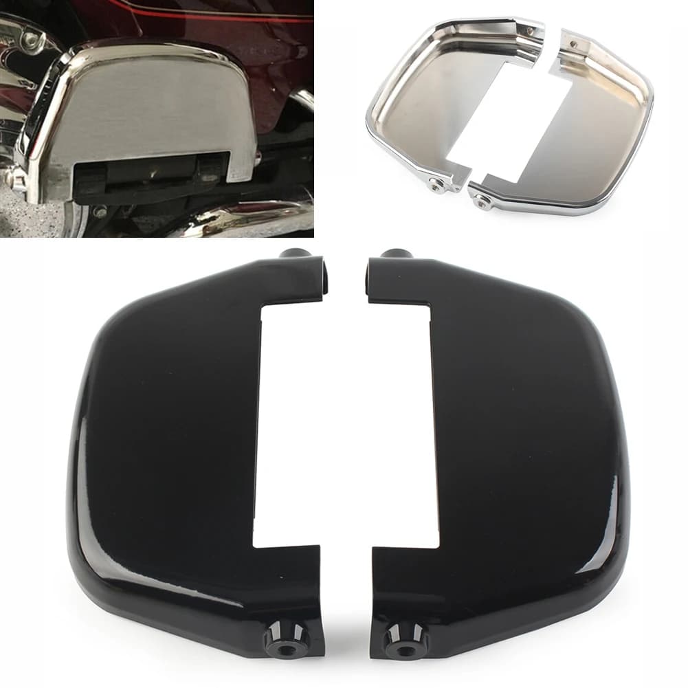 2x copertura per pedana poggiapiedi per passeggero cromata per Harley Davidson Touring Road Electra Street Glide