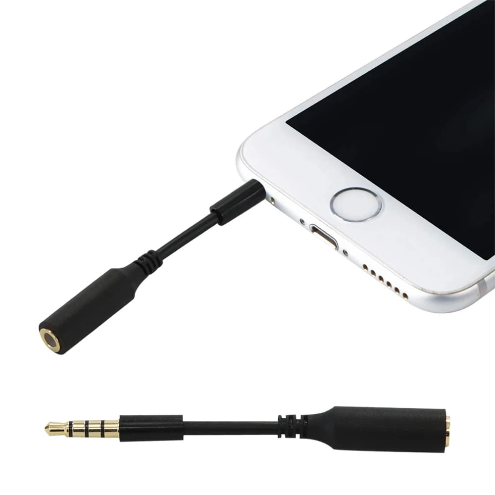 Cavo corto di prolunga audio per cuffie con spina M/F da 3,5 mm Stero maschio a femmina Supporta chiamate microfono 7,5 cm