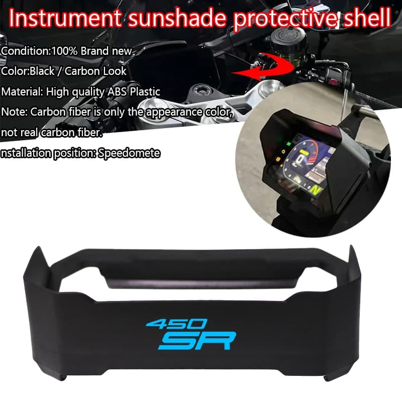 Per CFMOTO 450SR 450 SR: Visiera Parasole per Strumentazione Moto, Copertura Protettiva per Contachilometri, Accessori