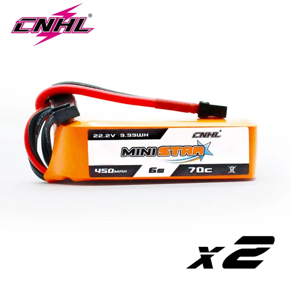 2PCS CNHL 6S 22.2V 450mAh Lipo Batteria 70C Ministar Con Spina XT30 Per Mini Quad FPV Drone RC Quadcopter Elicottero Aereo