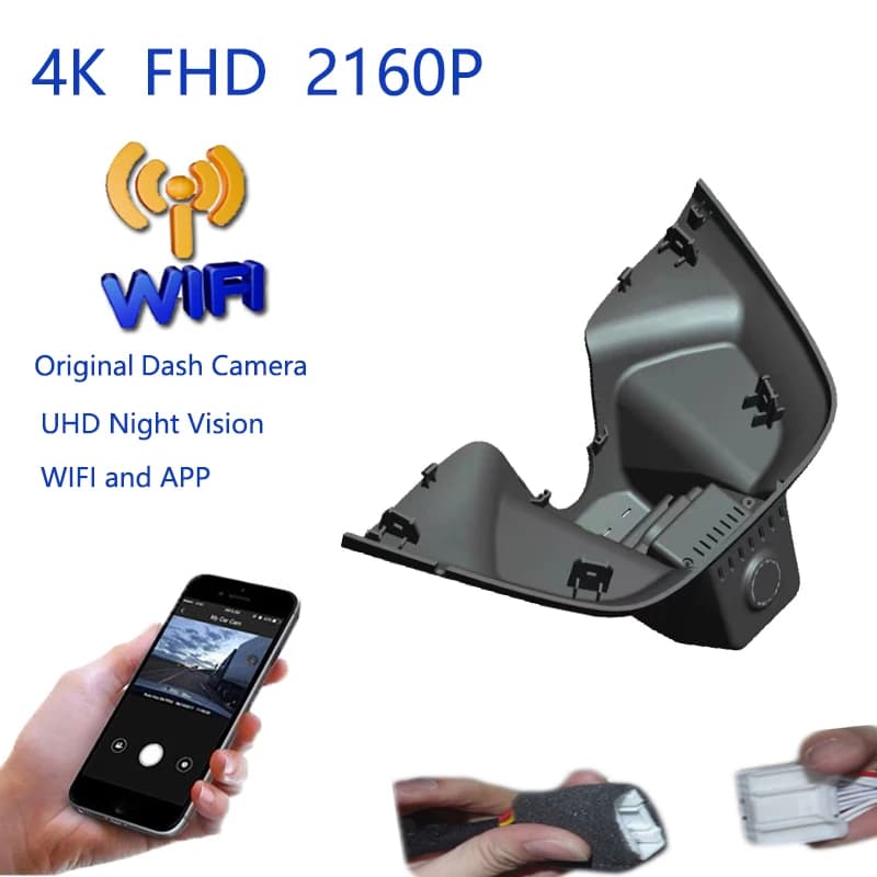 4K Plug And Play Videoregistratore per auto Wifi DVR Dash Camera per Ford Edge L 2023 2024 2025 Transit 2024