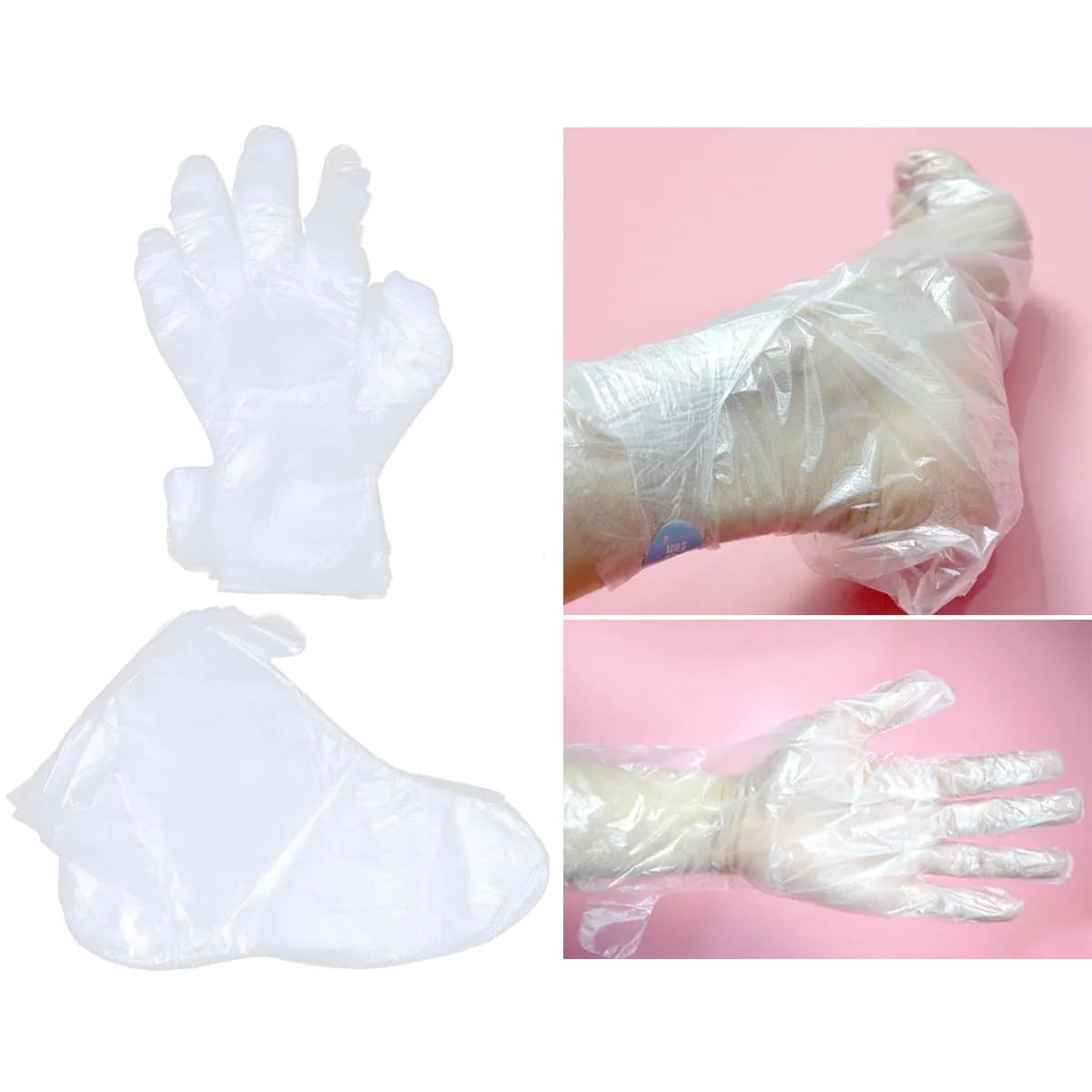 100 Pezzi Guanti Impermeabili Monouso Senza Lattice per Pedicure, Manicure, Salone di Bellezza, Spa, Strumenti per la Cura dei Piedi