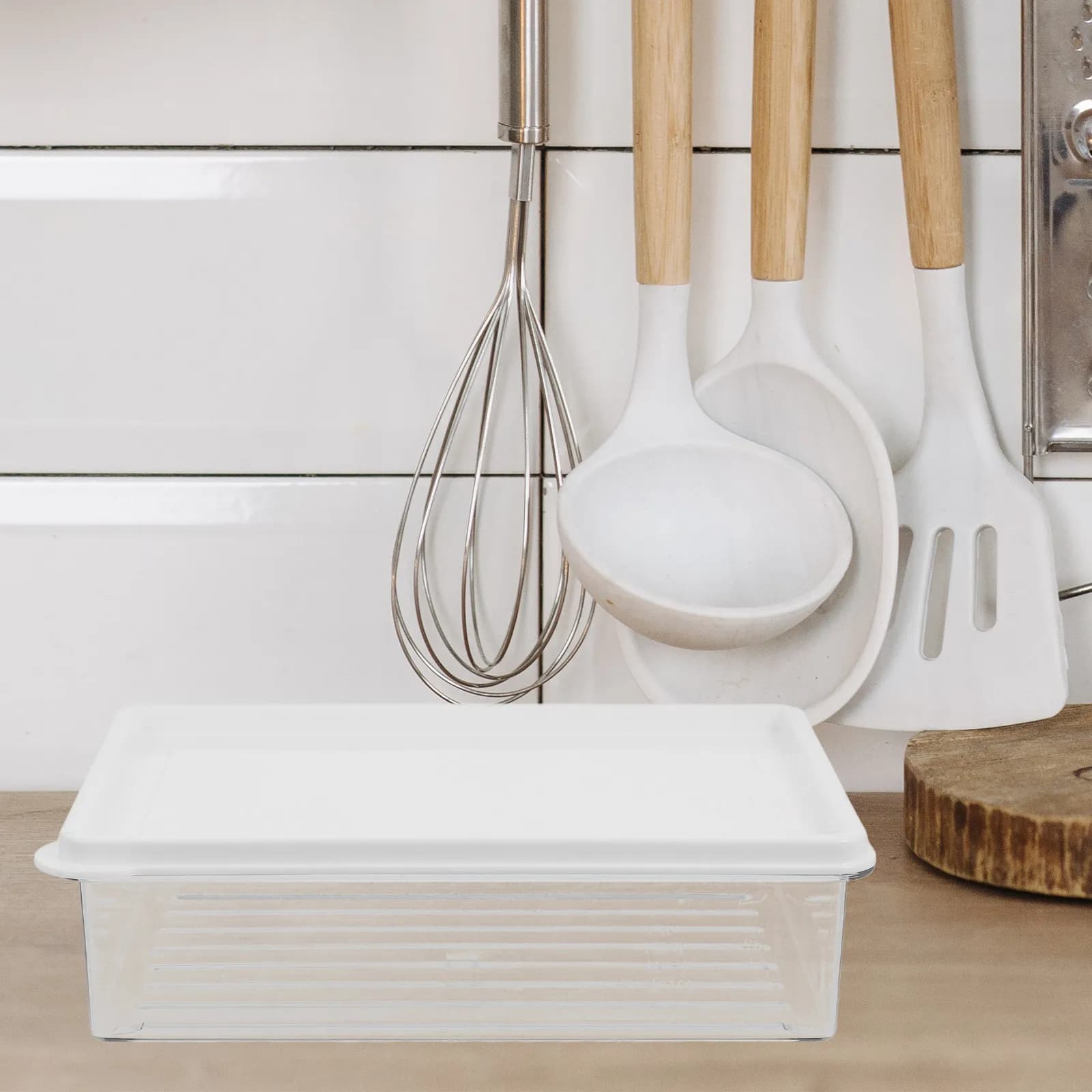 4Pcs Airtight Fridge Food Containers Compact Design for Efficient Storage Reusable Plastic Boxes for Fruits Vegetables Bread