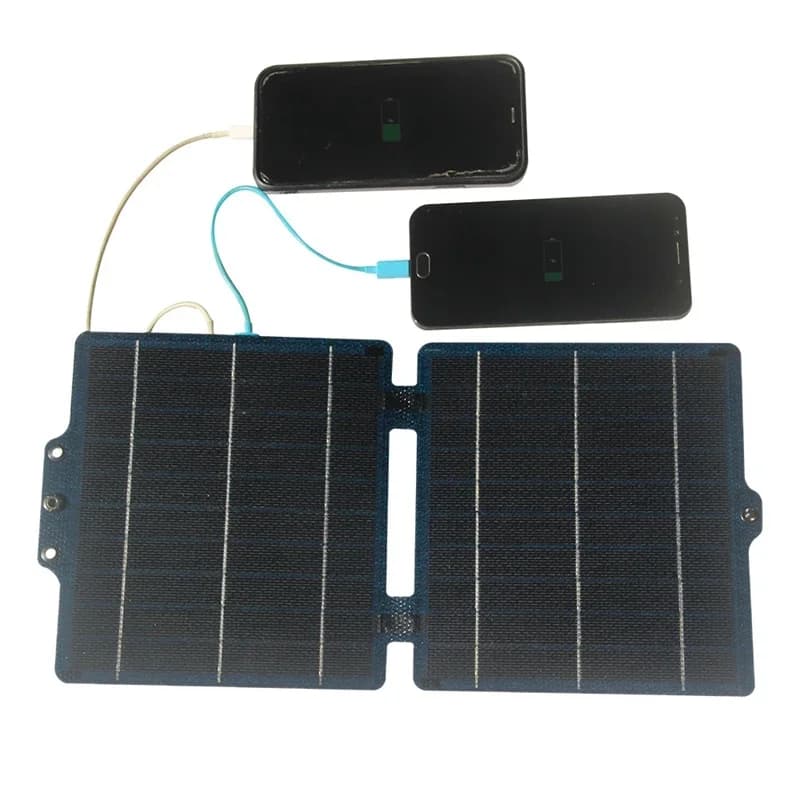 Borsa per pannello solare pieghevole da 50 W ETFE 5 V USB + caricatore solare impermeabile di tipo C banca di potere mobile portatile per escursioni in campeggio all'aperto