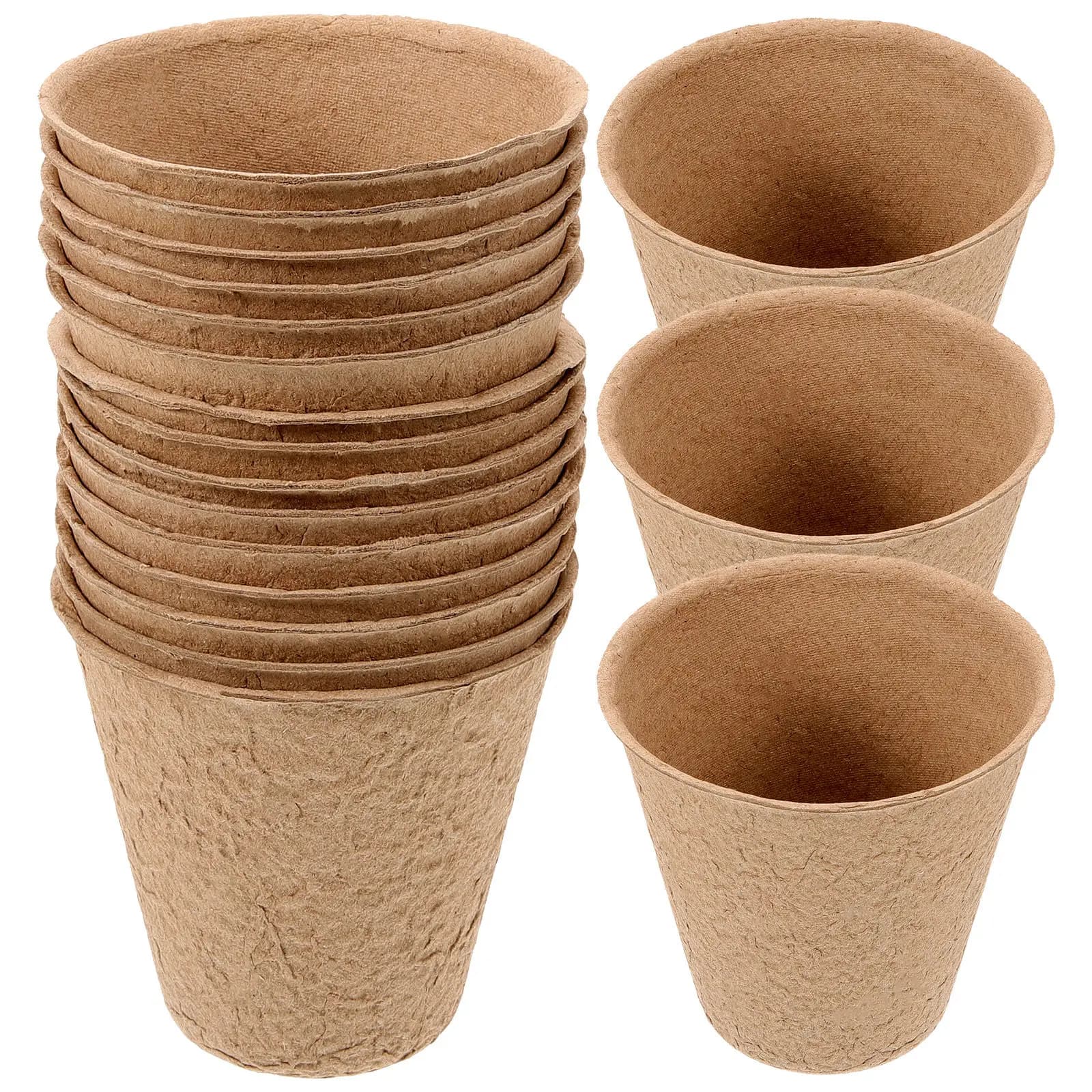 110Pcs Eco Friendly Biodegradable Pulp Plant Pots Perfect for Vegetable Seedlings Flower Starting Transplant Without Root Shock