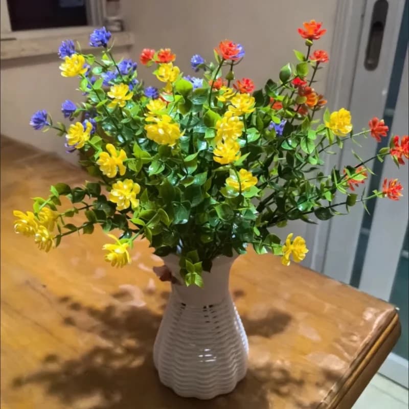 Artificial Plastic Flowers, Faux Eucalyptus Plant, Fai-da-Te Decoration for Wedding Arch, Garland, Ornamental Vase, Festive Table Decoration