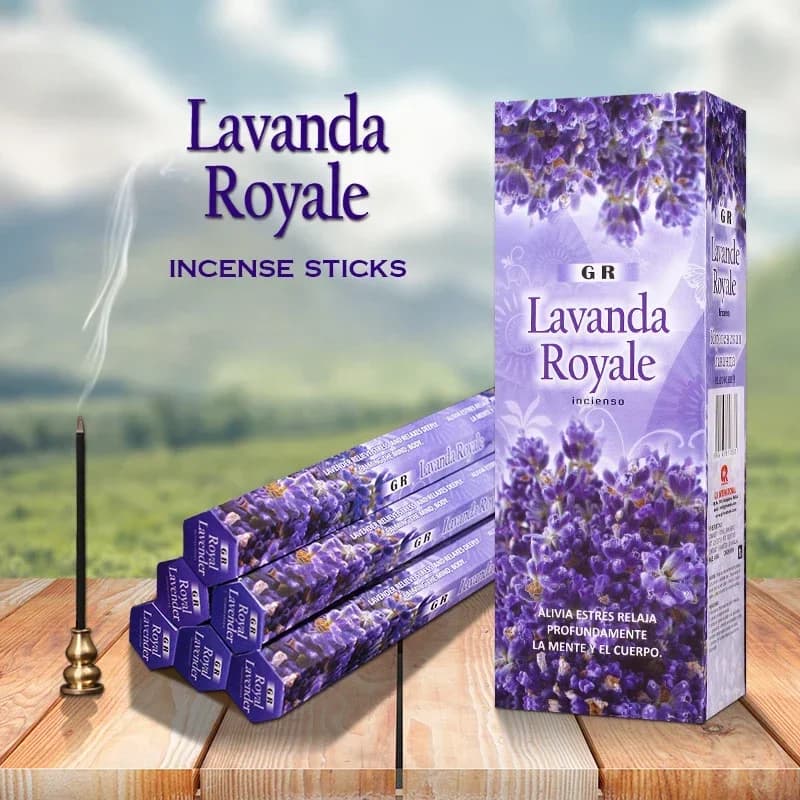 Bastoncini d'Incenso Indiani al Sandalo, Lavanda, Salvia, Palo Santo, Rosa e Gelsomino per Meditazione e Aromaterapia con Fragranza Duratura