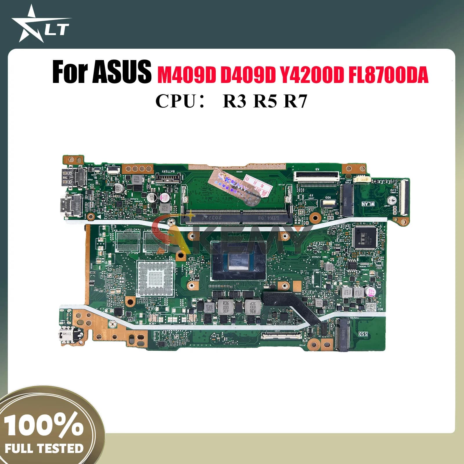X409DA Scheda Madre Del Computer Portatile Per ASUS X409DL Y4200D M409D X409D FL8700DA X409DJ M509D X409DAP D509D D409D Scheda Madre W/R3 R5 R7 CPU