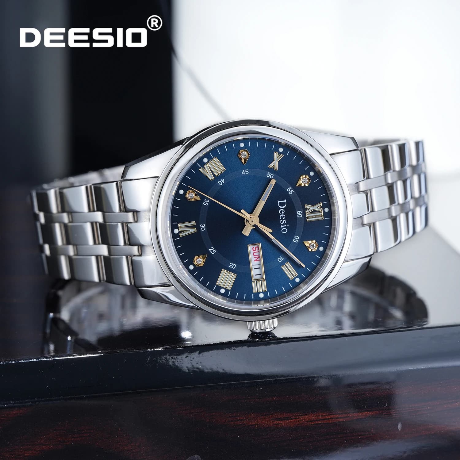 Orologio meccanico automatico da uomo Deesio, orologio da lavoro di lusso, acciaio inossidabile 316L, impermeabile, con luce notturna, calendario e visualizzazione della settimana