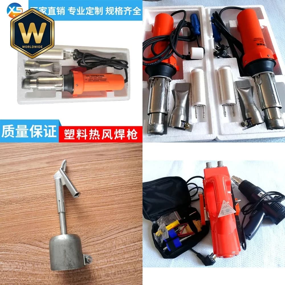 Pistola per Saldatura Plastica 2000W per Sigillatura a Caldo e Riparazione di Geomembrane, Strumento Saldatore ad Aria Calda a Temperatura Regolabile per Fai-da-Te
