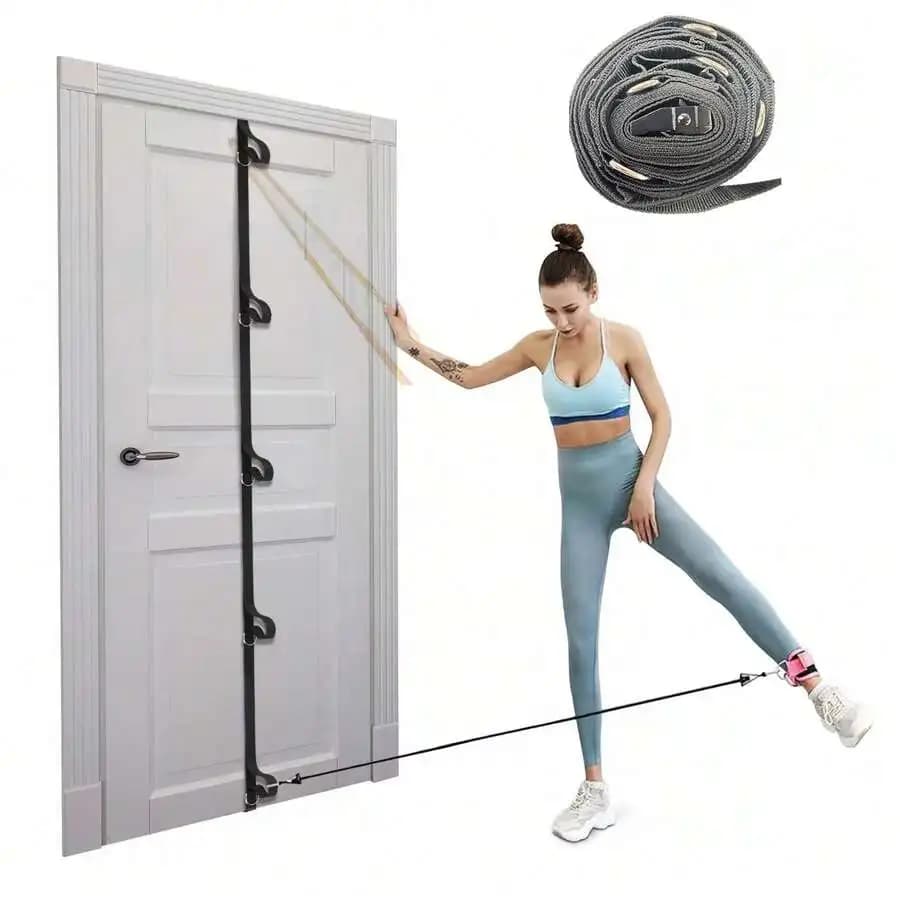 Fascia elastica per porta, nessuna perforazione o installazione richiesta, attrezzatura per palestra domestica, accessorio fitness, attrezzatura portatile per allenamento