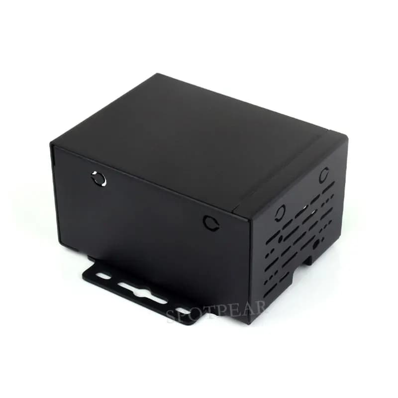 Case in Metallo di Grado Industriale per Raspberry Pi 5, Ampio Spazio per Dissipatore Attivo Ufficiale PCle/PoE HAT