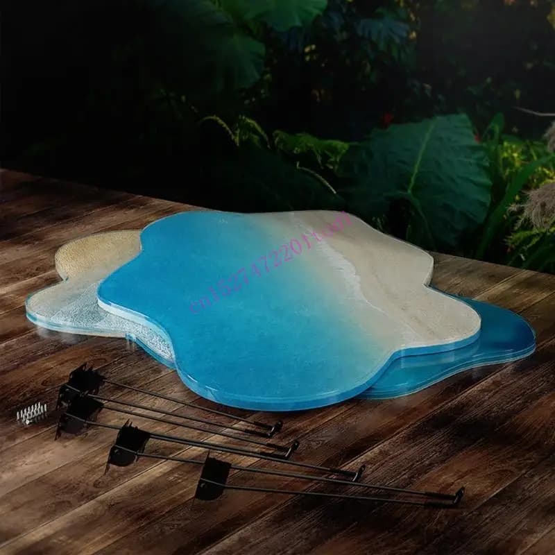 M76B Stampo per colla a goccia da tavolo irregolare in silicone per tavolo da fiume epossidico che forma forma fusione in