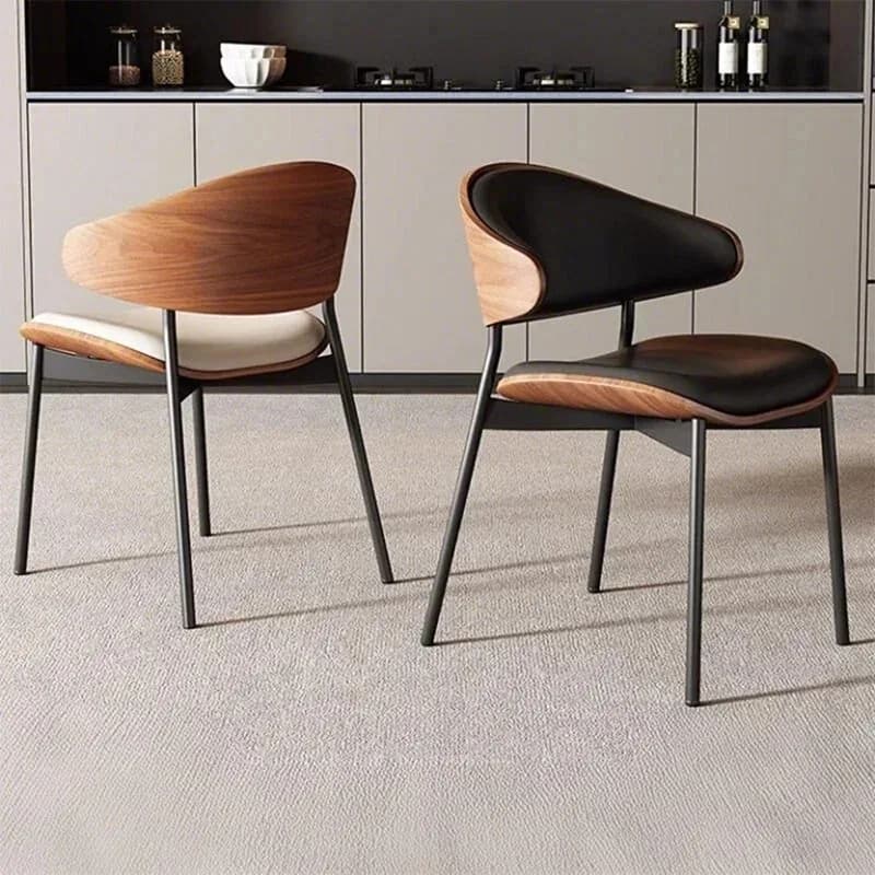 Lussuose sedie da pranzo moderne in pelle nordica per tavoli da pranzo moderni per soggiorni, ufficio domestico e cucina, sedia italiana