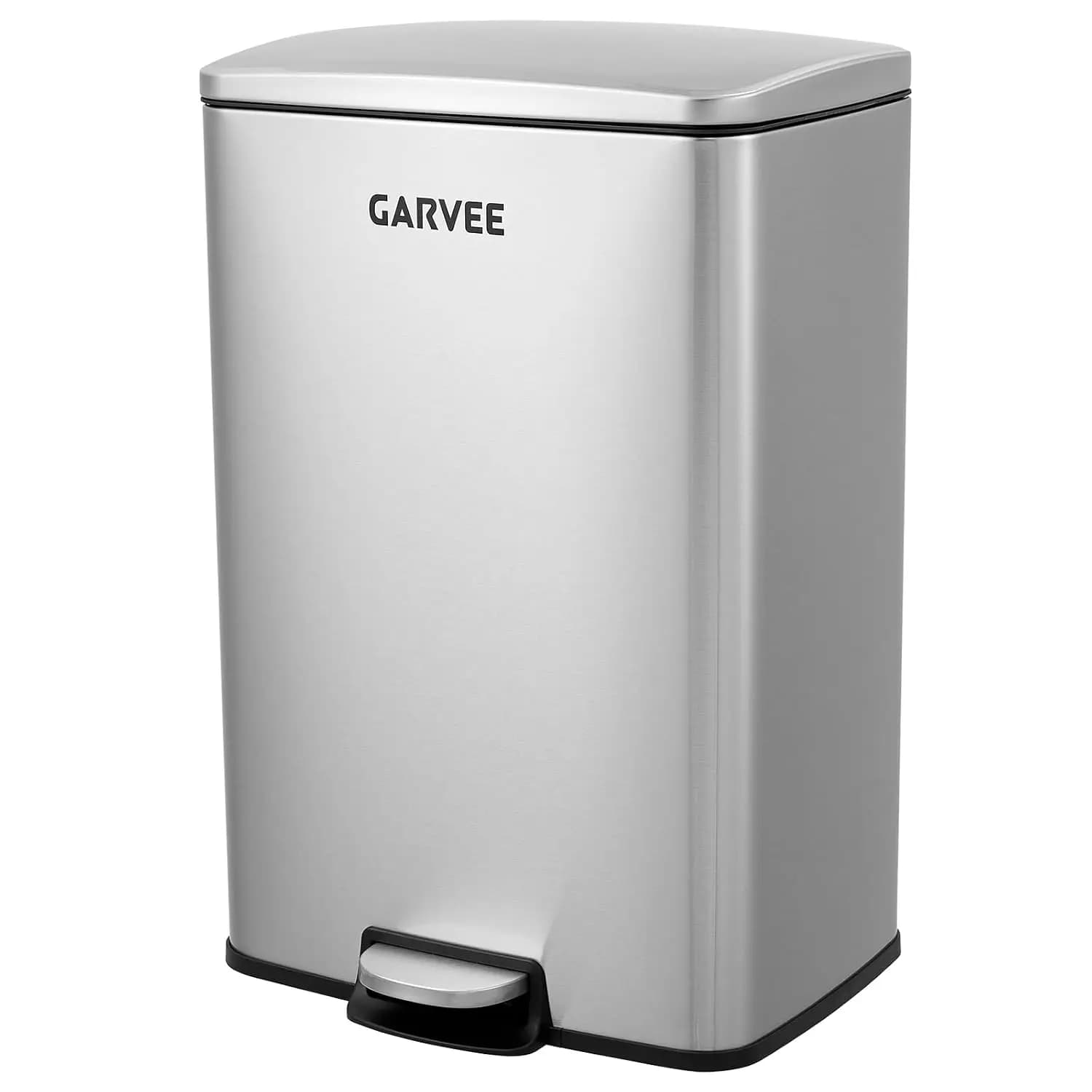 Tacleekii 13 Gallon / 50L Kitchen Trash Can Stainless Steel Step Garbage BIn with Removable Inner Bucket, Large Metal Waste Bin with Quiet Soft-Close Lid for Home, Office, Garage