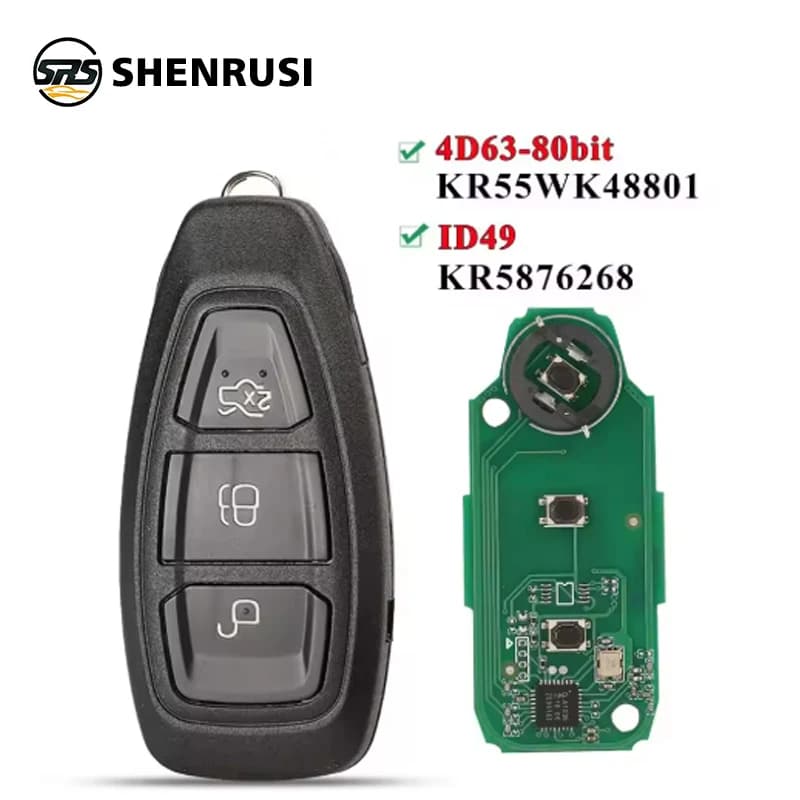 Telecomando Intelligente YONSEN per Ford Focus C-Max Mondeo Kuga Fiesta B-Max 433Mhz Chip ID49/4D63 Controllo WK48801/KR5876268