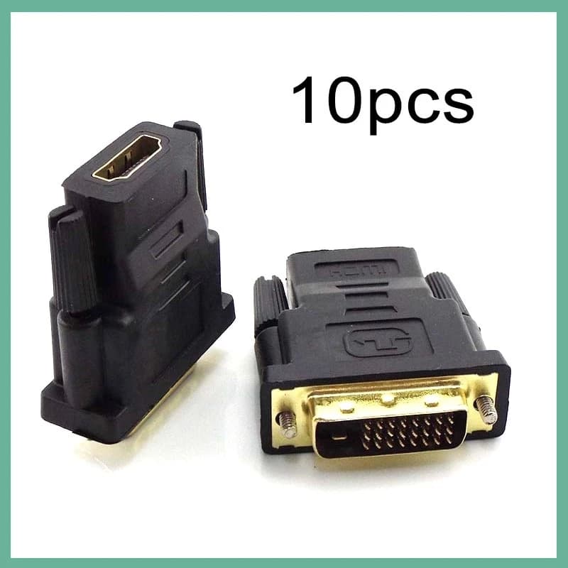 10pcs 24+1 DVI Male to Female HDMI-compatible Converter DVI Adapter Support 1080P For HDTV Projector Gold Plated Adapter E3