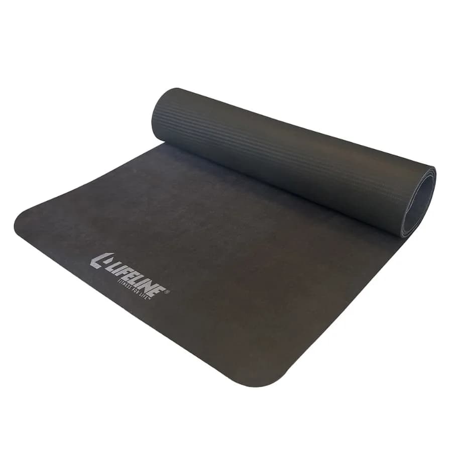 Premium Suede Yoga Mat High-Density Exercise Mat for Home - Lightweight Workout Mat with Carry Strap - Gym Mat for Home Gym Wor
