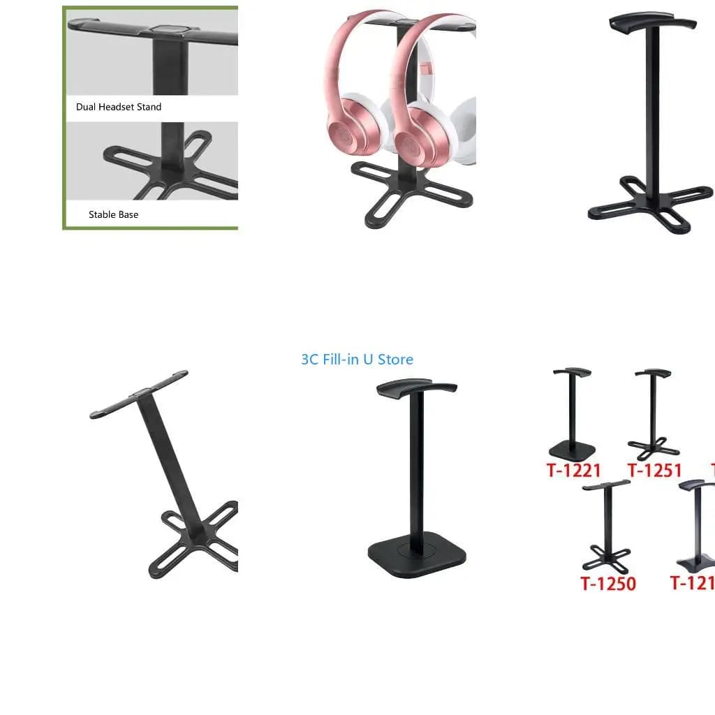 G8TA Adjustable Headphone Stand For Desk Secure Aluminum Frame Effortless Setups Minimalist Styles