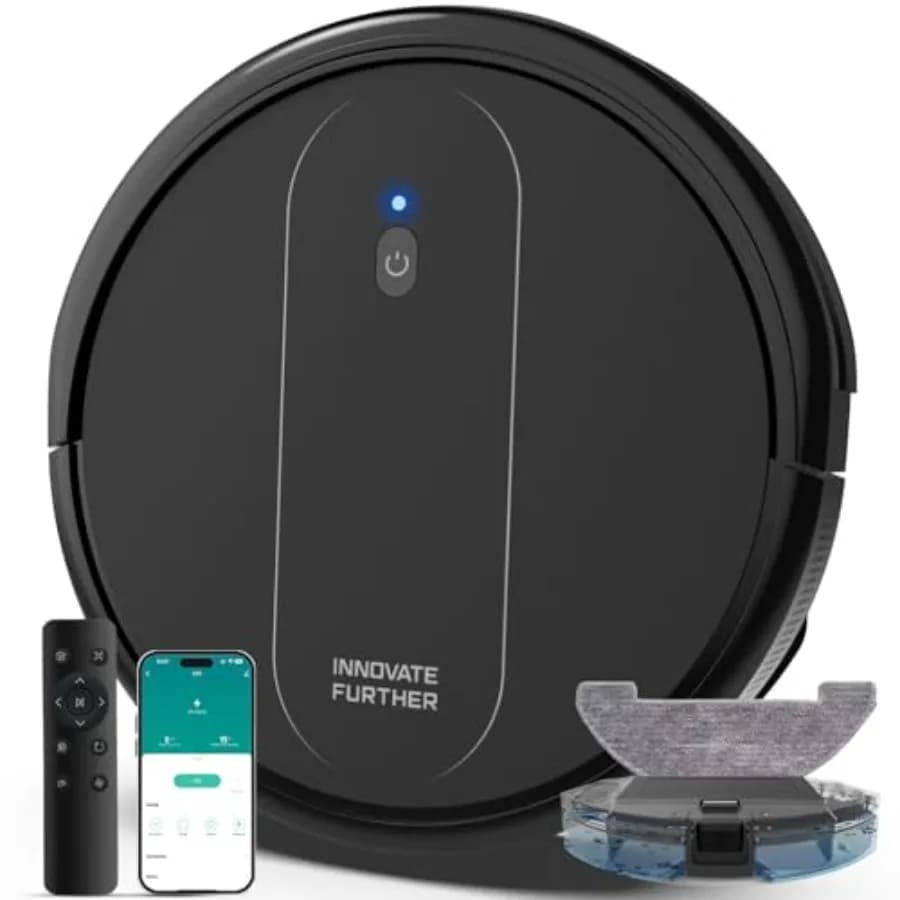 Robot Aspirapolvere 3-in-1 con Forte Aspirazione 4000Pa, Navigazione Intelligente, Controllo Alexa/APP e Ricarica Automatica