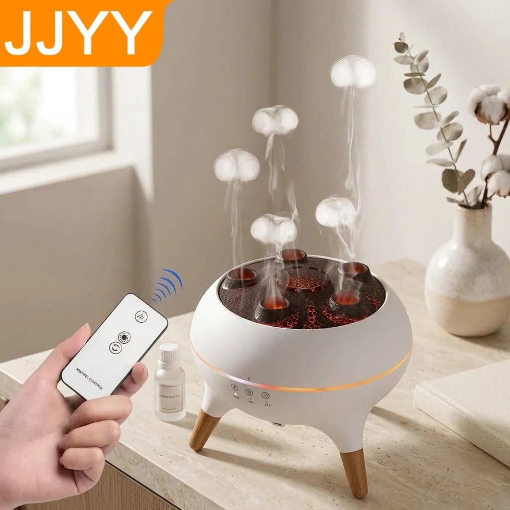 Umidificatore a Nebbia Fredda e Diffusore di Aromi con 7 Colori, Spegnimento Automatico, 28dB, Perfetto per Camera da Letto e Arredamento Casa