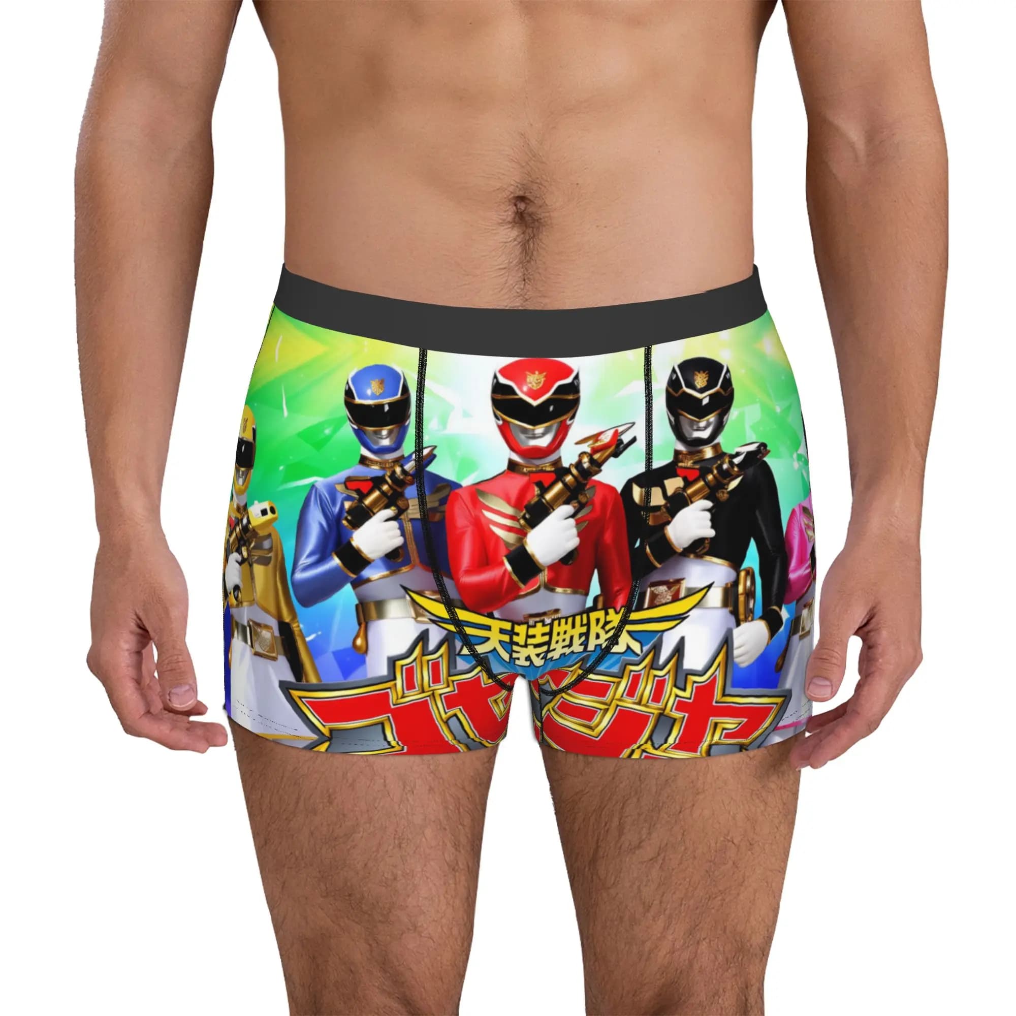 Gosei Red Super Sentai Gosei Pink Underwear Male Printed Gosei Black Gosei Boxer Shorts Panties Briefs Soft Underpants