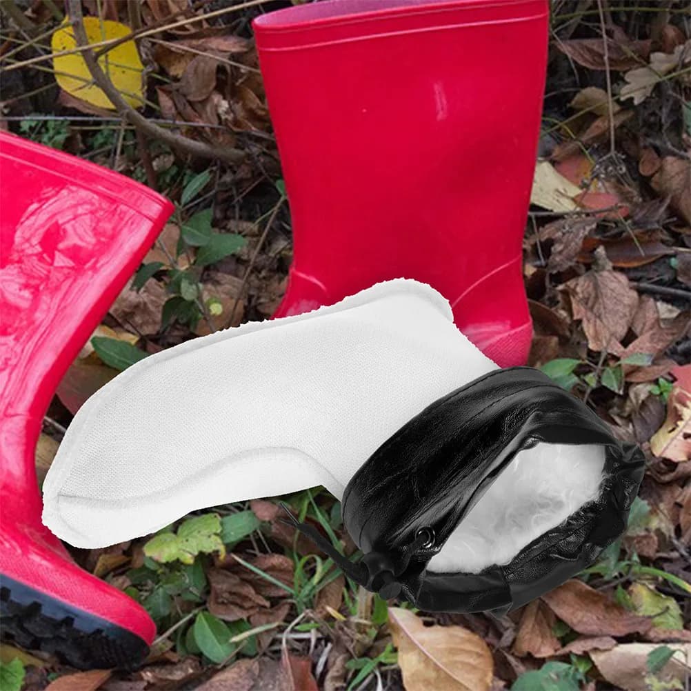 1 paio di fodere per stivali invernali, inserti isolanti ispessiti per stivali da pioggia da uomo, protezione per escursioni all'aperto in climi freddi, taglia 42
