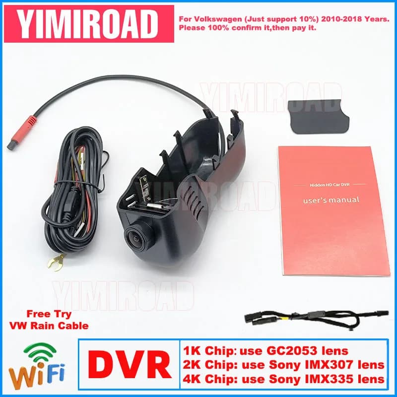 New Plug and Play Car Dvr Dashcam 1K 2K 4K VW03 Dash Cam For Volkswagen VW Touareg 7P NF 7p6 FL Tuareg Toureg NF FL 2010-2018