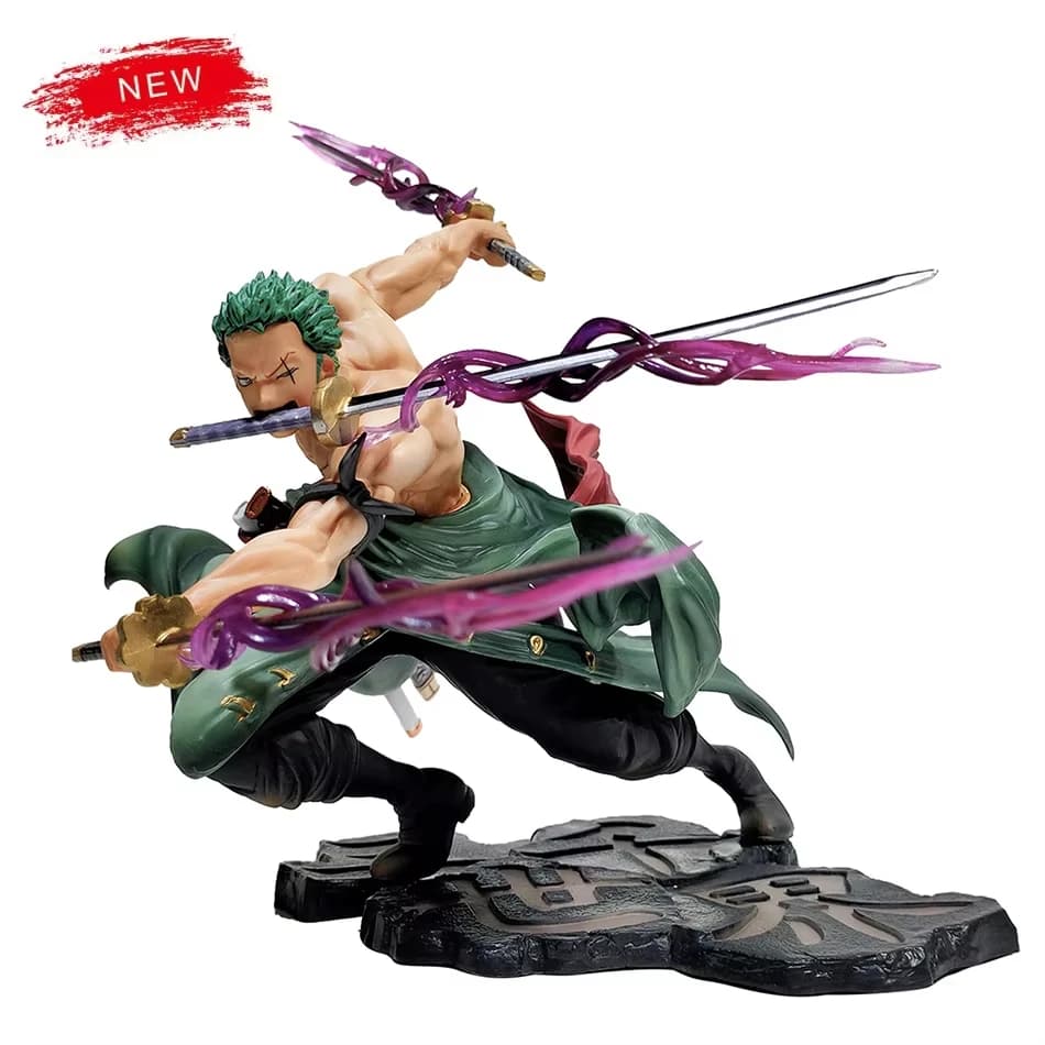 One Piece 10CM Figura Giocattoli Anime GK Roronoa Zoro Tre lame Sa-maximum PVC Action Collection Figurine Modello Bambole Regali Per Bambini