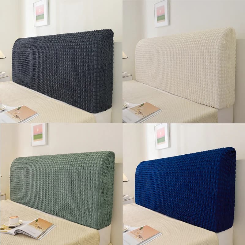 Elastic headboard covers for Queen King Size bed headboard, jacquard dust cover for bedroom furniture