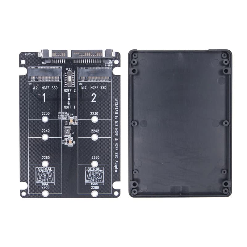 Dual M.2 NGFF a SATA 3.0 SSD adattatore USB Set 2 in1 scatola disco rigido esterno convertitore disco rigido connettore per Laptop PC Desktop