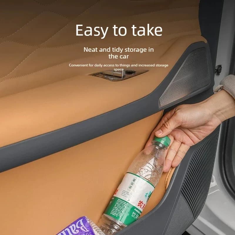 For Geely Galaxy Starship 7/EX5 EM‑i Door Storage Box Door Groove Mat Leather Storage Pocket Storage Interior Supplies Tools