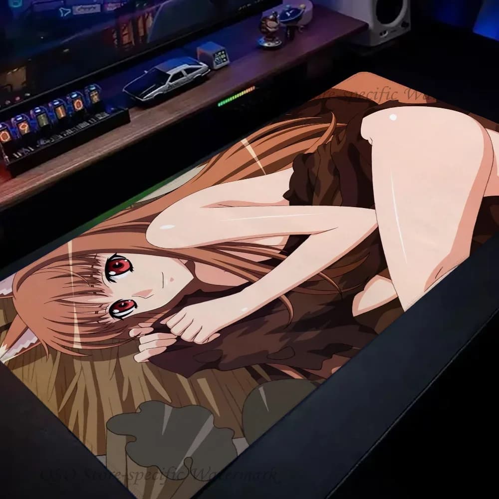 1pc Holo Animation Spice And Wolf Mouse Mat Desk Mat With Pad Gaming Accessories Prime Gaming XXL Keyboard Pad Padding Mat