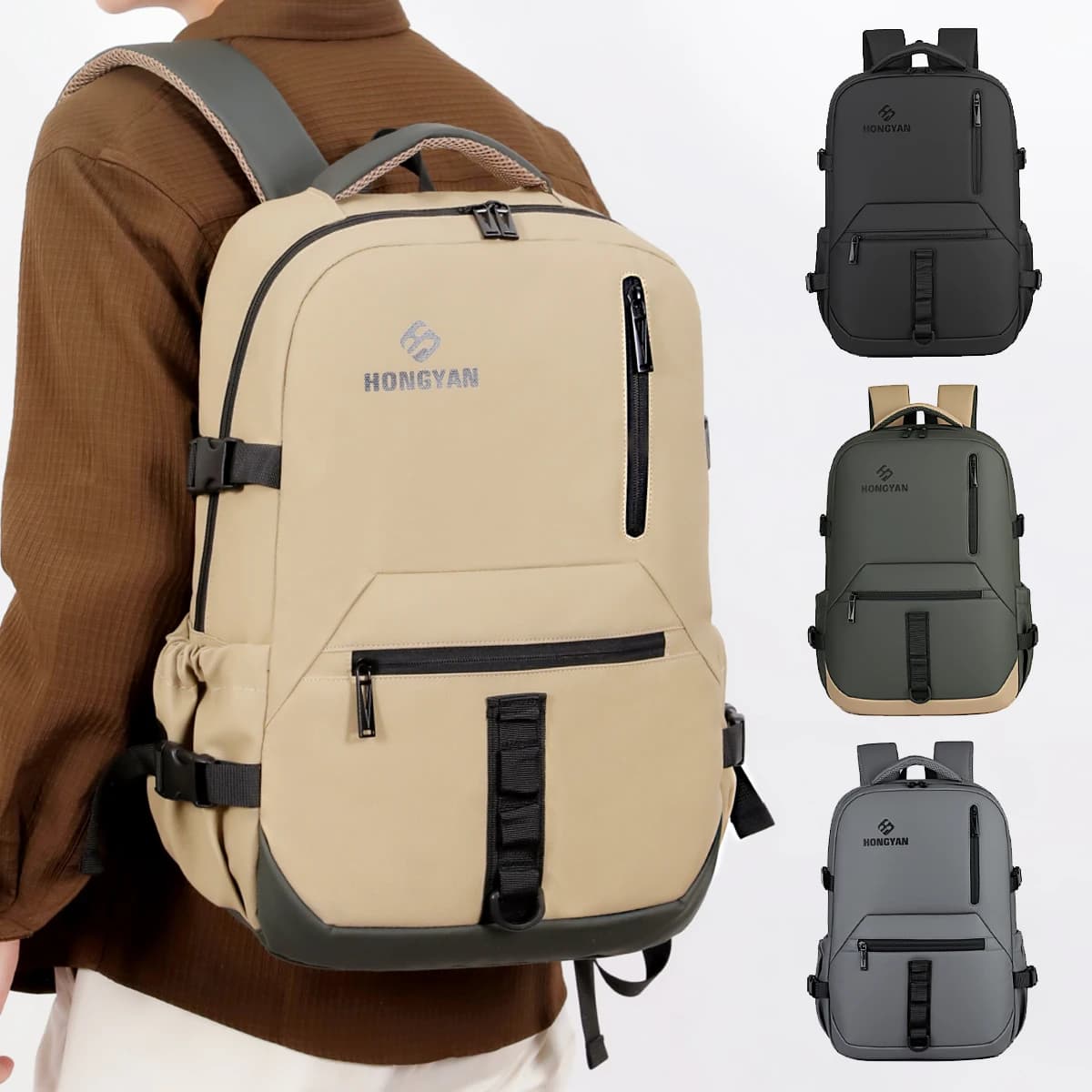 Business Commuting Laptop Bag Waterproof College Student Casual Backpack for Men and Women Middle School Students Cross-Border Exclusive Supply