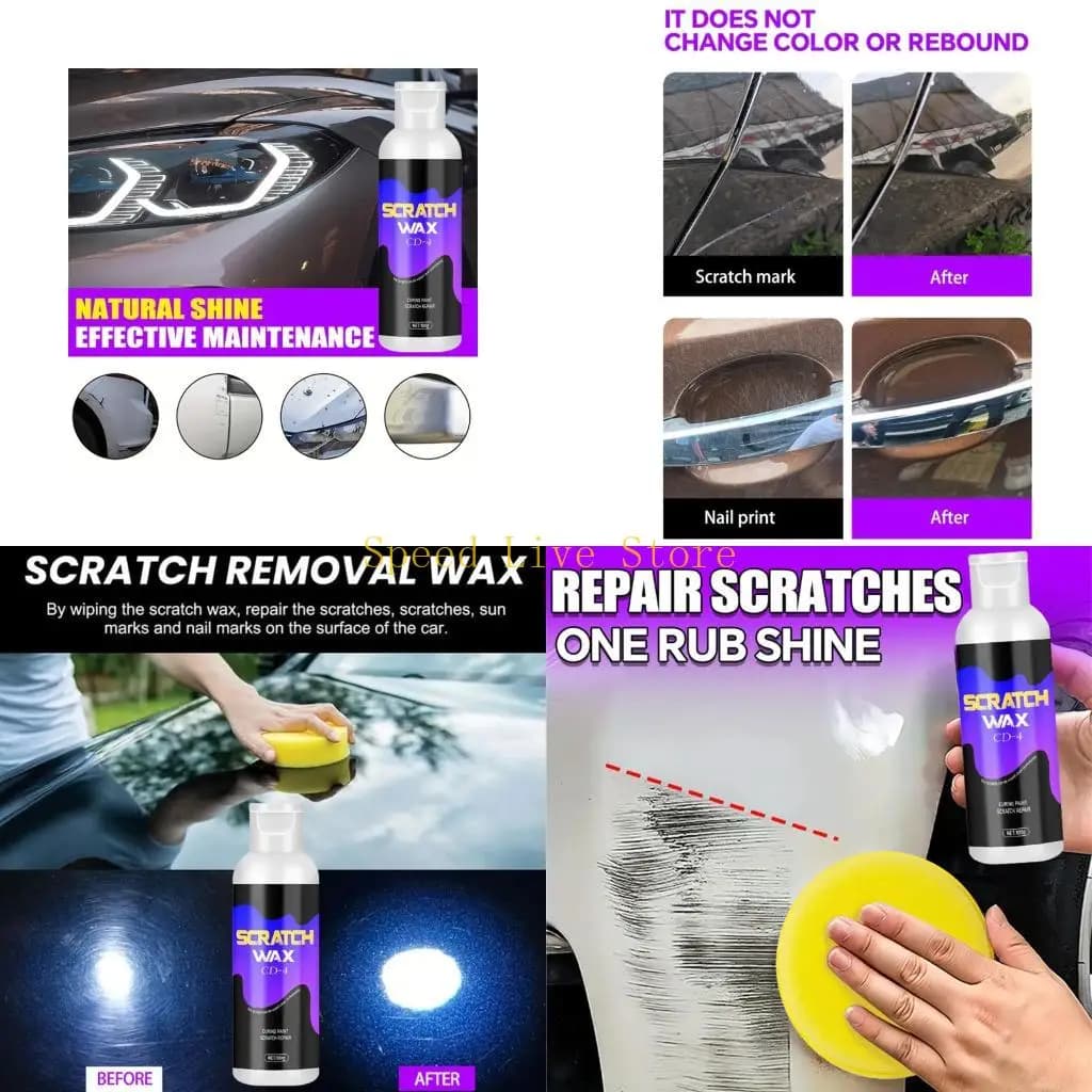 547C Car Scratch Remover Paint Care Tool Auto Swirls Remover Scratches Repair Polishing Wax with Wipe Sponge