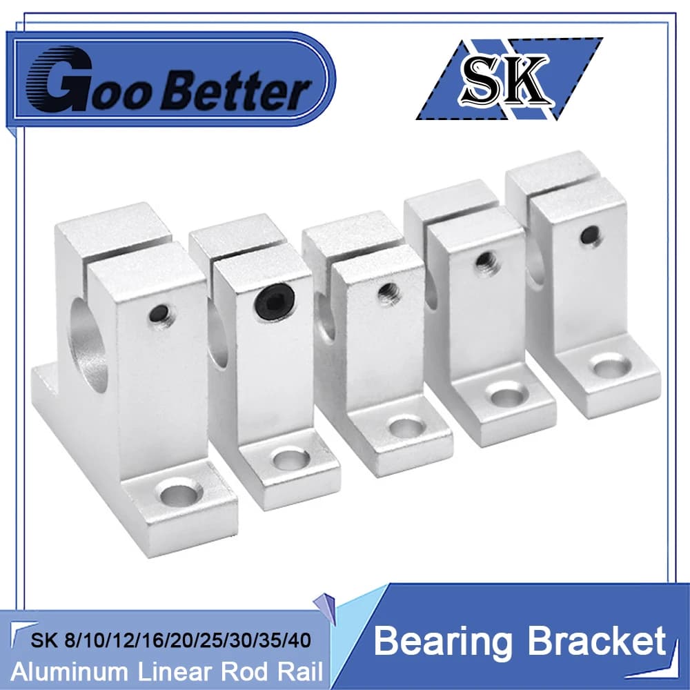 SK8 SK10 SK12 SK16 SK20 SK25 SK30 SK35 SK40 cuscinetto lineare asta di supporto albero lineare asta lineare router CNC stampante 3D parte