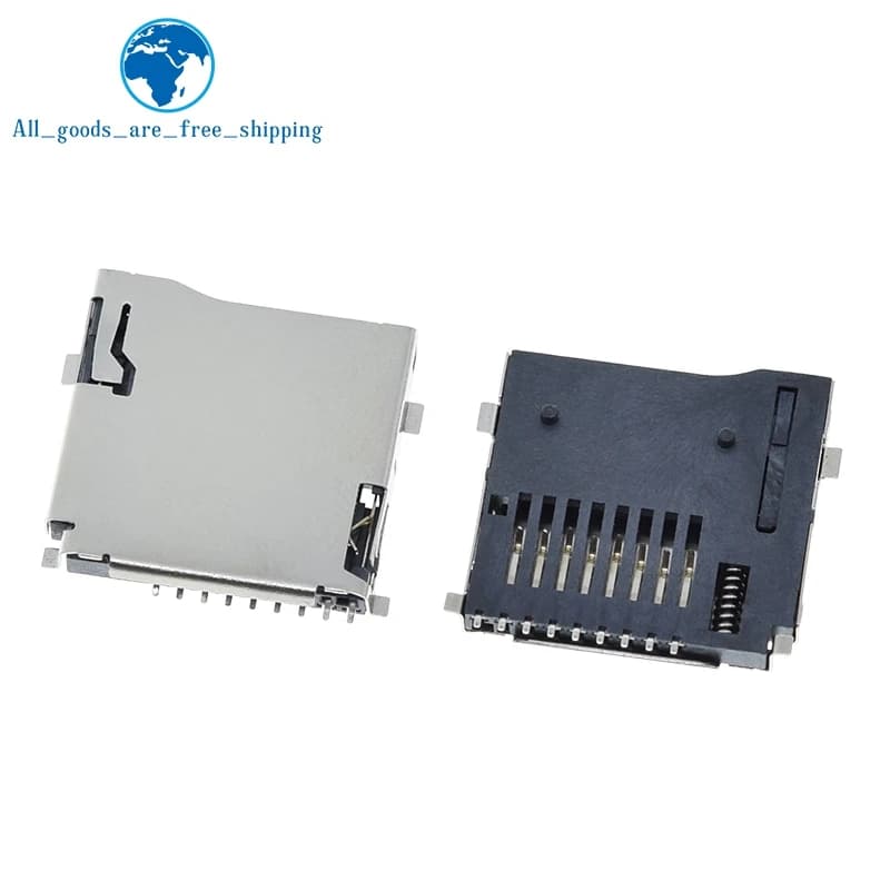 Connettore PCB automatico adattatore presa scheda Micro SD TF tipo push-push da 10/30 pezzi
