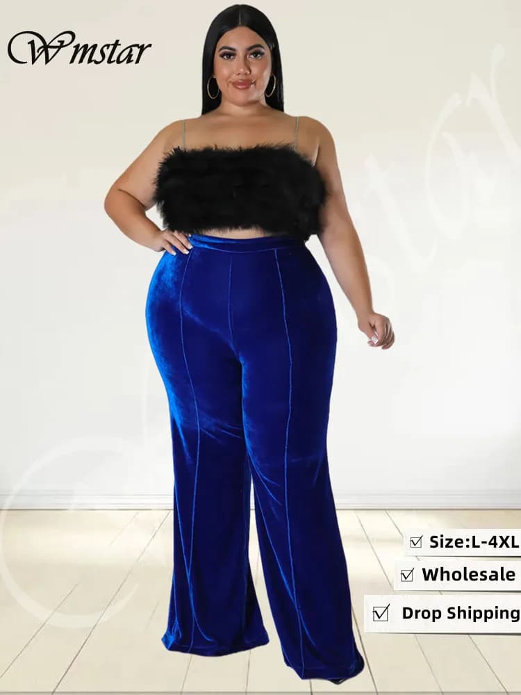 Wmstar Plus Size Pants Woman Leggings Random Waxed Jogging Pants Fashion Street Wear Dropshipping Wholesale 2023