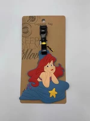 Disney the Little Mermaid bagaglio Tag Gel di silice valigia ID indirizzo titolare etichetta d'imbarco bagaglio etichetta portatile