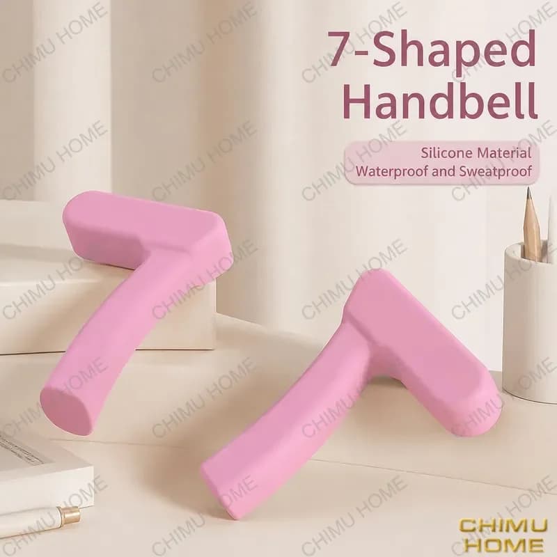 【CHIMU HOME】 Silicone Dumbbells 7lb Non Slip Grip Home Gym Yoga Fitness Strength Training Weight Set for Women Men