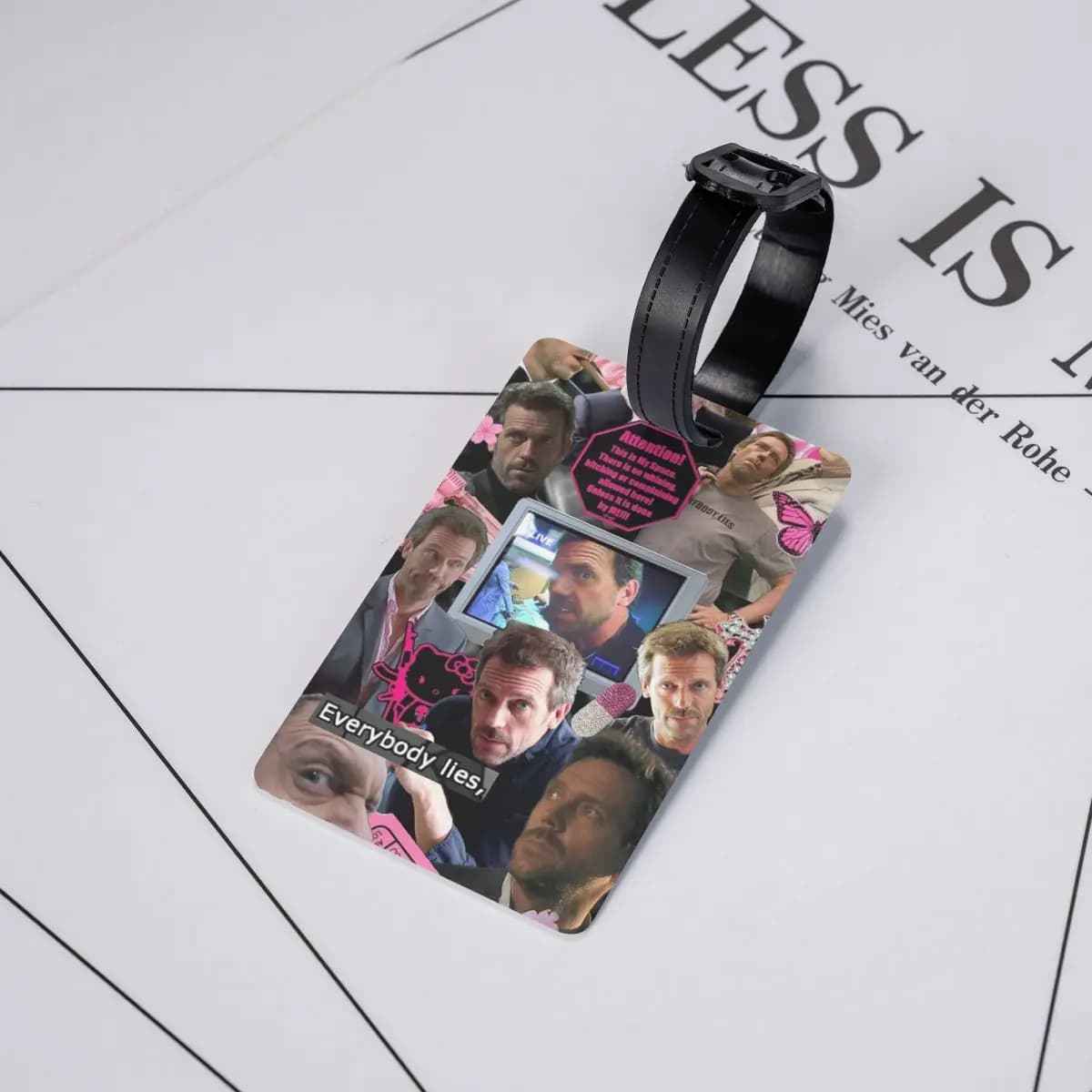 Dr. Gregory House Tomorrowland Etichette per bagagli Accessori per valigie Etichetta per bagaglio da viaggio Porta etichetta per imbarco ID Nome Indirizzo
