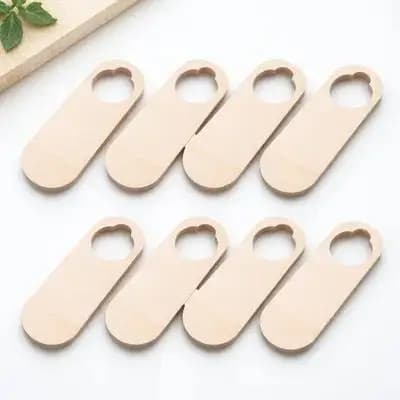 10 Pezzi Targhette in Legno a Forma di Maniglia, Grezze, da Appendere, per Pittura Fai-da-te, Graffiti, Decorazioni Casa e Ufficio