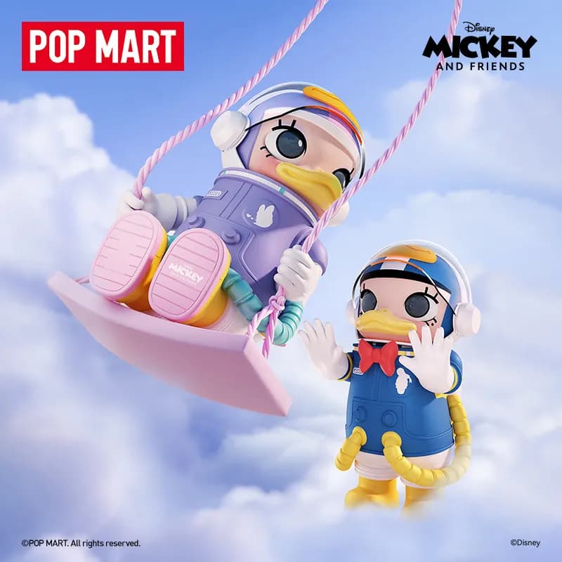 Originale POPMART MEGA SPACE MOLLY 400% 100% Donald Duck Giocattoli Pop Culture Regalo per le Feste