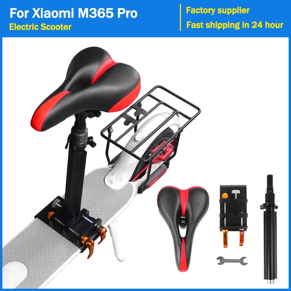 Sedile per scooter per Xiaomi M365 Pro 1S Sedia pieghevole in altezza Assorbimento degli urti regolabile Sedile pieghevole per scooter elettrico Parte
