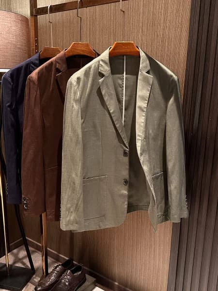 Casual Men's Woolen Suit 2026 Autumn New Style High End Leisure Tailored Jacket Breathable Comfortable Linen Lambswool Coat