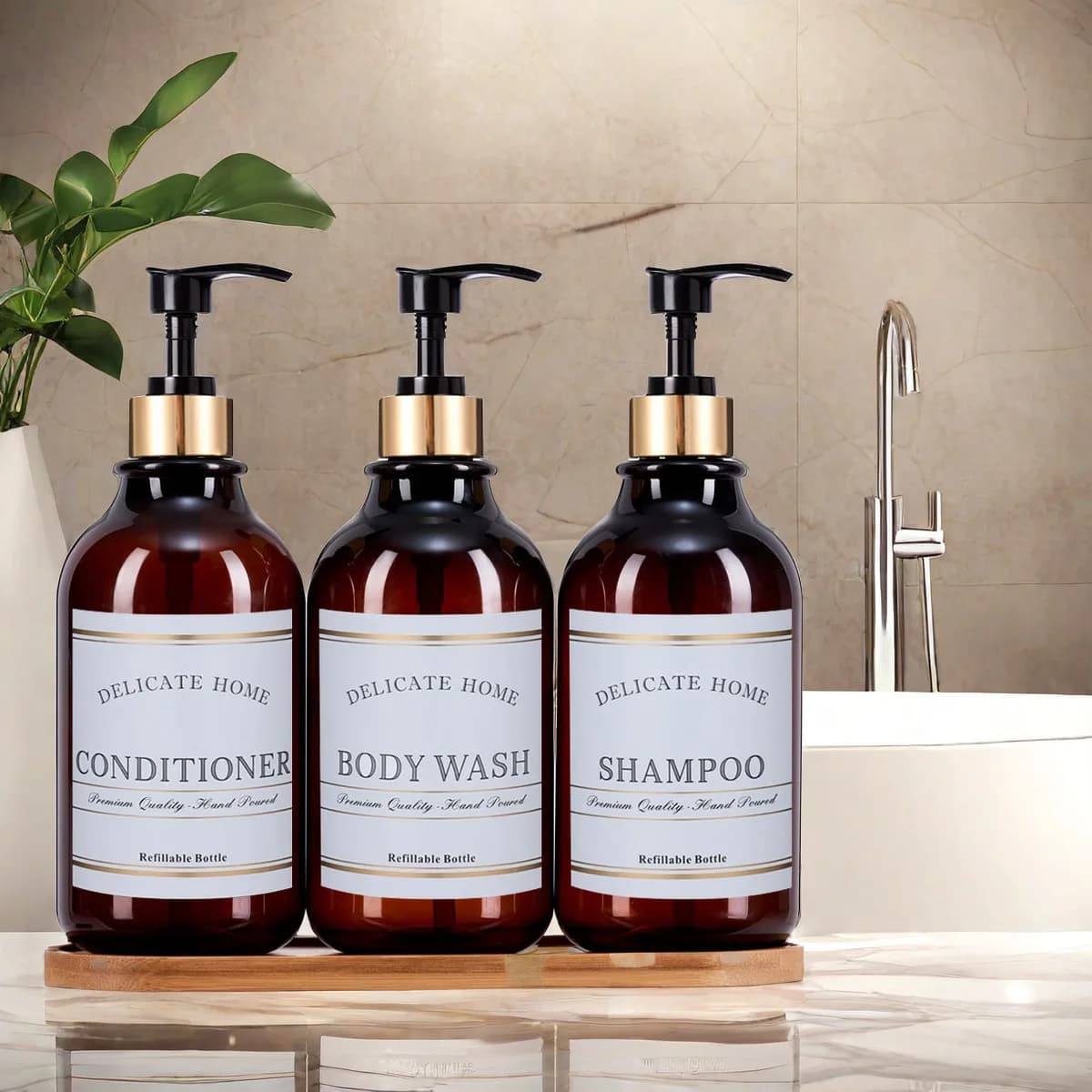Soap Dispenser with Pump and Labels Soap Dispenser for Kitchen Washer Kitchen Dispenser Standing Decoration Refill Handwashing Bottle