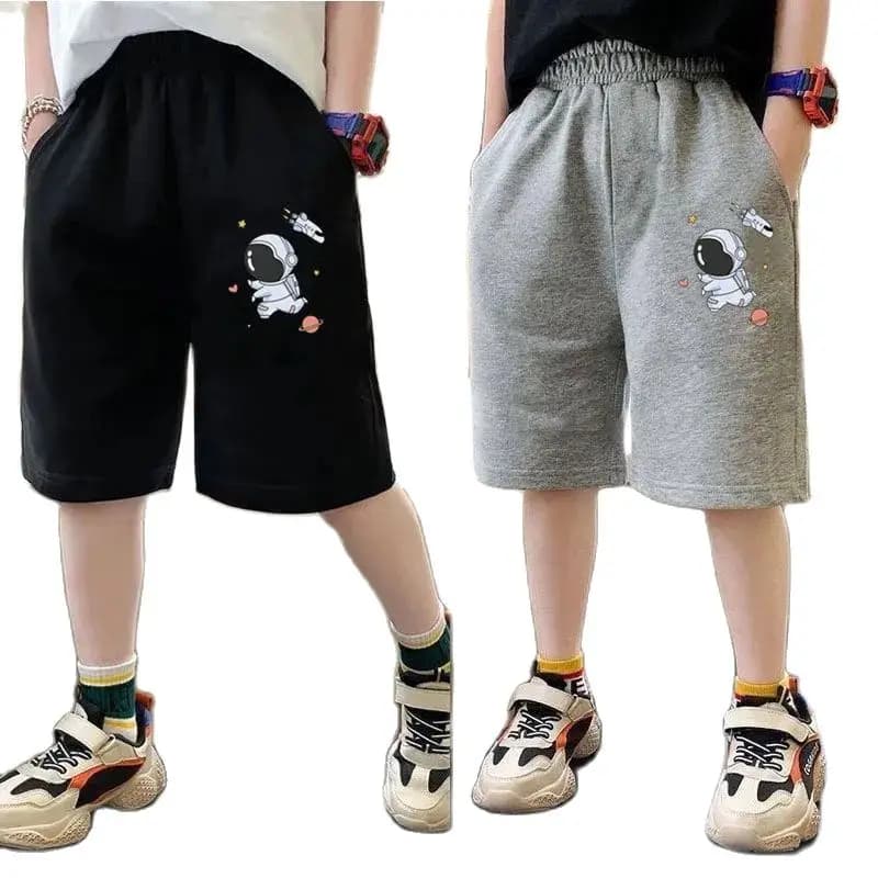 Bambini ragazzi astronauta stampa pantaloncini 2023 estate tasca Design bambini Casual Sport pantaloni corti per ragazzo adolescente 3-14 anni vestiti