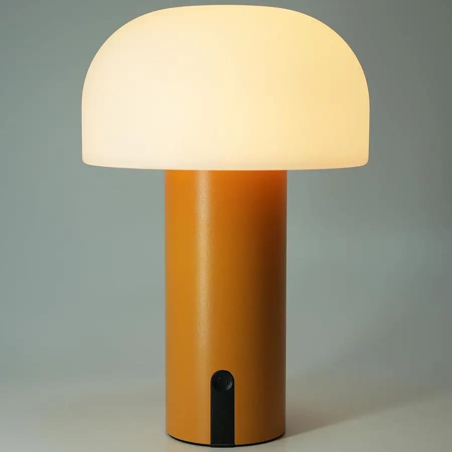 Lampada da Tavolo a Forma di Fungo, Lampada da Doccia Impermeabile, Lampada da Tavolo a Batteria Ricaricabile, Luce Notturna Dimmerabile a Tocco per Camera da Letto
